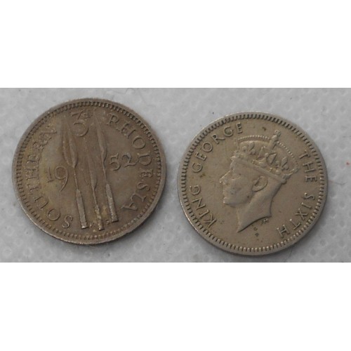 SOUTHERN RHODESIA 3 Pence 1952