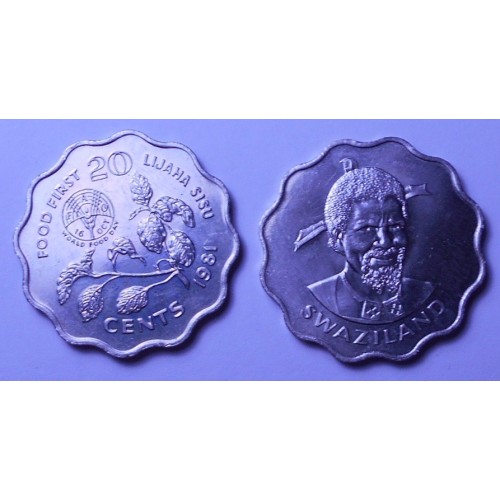 SWAZILAND 20 Cents 1981 FAO