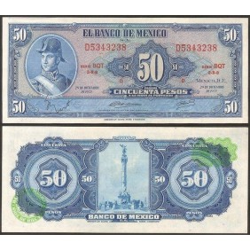 MEXICO 50 Pesos 1972 Serie BQT