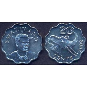 SWAZILAND 20 Cents 2002