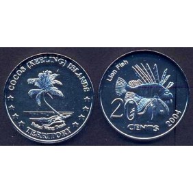 COCOS ISLANDS 20 Cents 2004