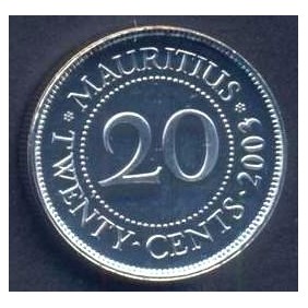 MAURITIUS 20 Cents 2003
