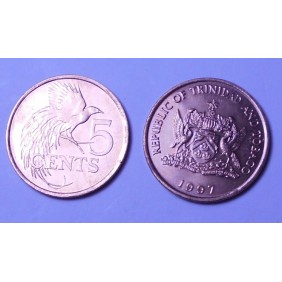 TRINIDAD & TOBAGO 5 Cents 1997