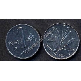 1 Lira + 2 Lire 1987