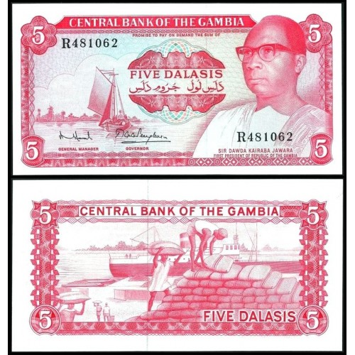 GAMBIA 5 Dalasis 1972-86
