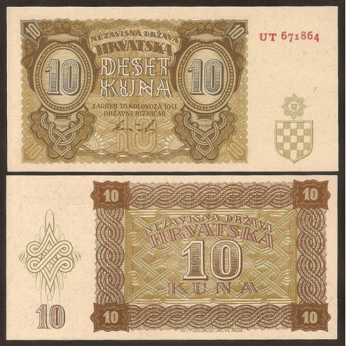 CROATIA 10 Kuna 1941