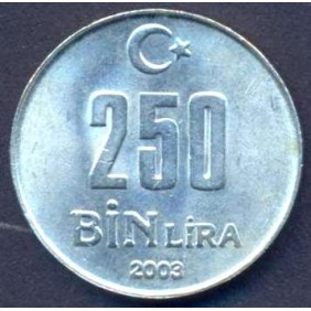 TURKEY 250 Bin Lira 2003
