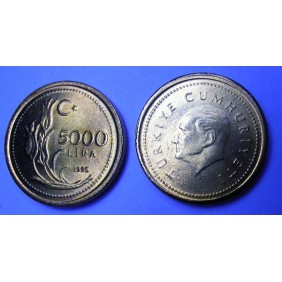 TURKEY 5000 Lira 1995