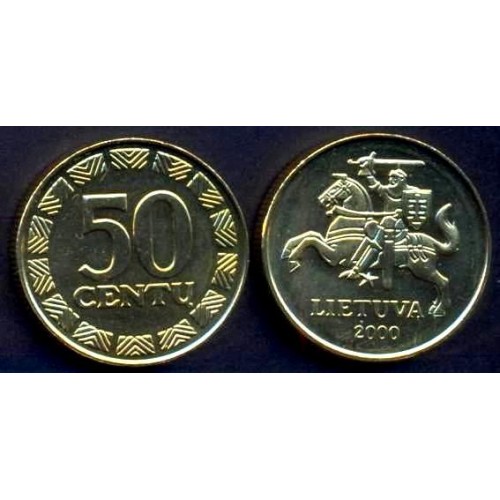 LITHUANIA 50 Centu 2000