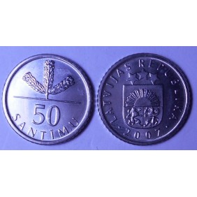 LATVIA 50 Santimu 2007