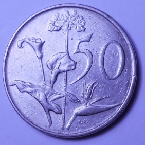SOUTH AFRICA 50 Cents 1988