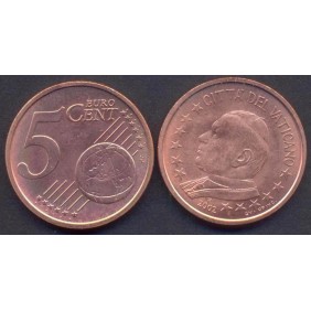 VATICANO 5 Euro Cent 2002