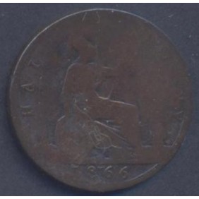 GREAT BRITAIN 1/2 Penny 1866