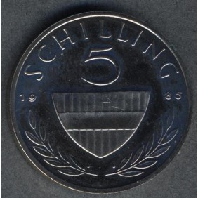 AUSTRIA 5 Schilling 1985 Proof