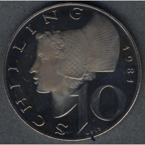 AUSTRIA 10 Schilling 1981...
