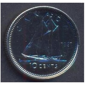CANADA 10 Cents 1991
