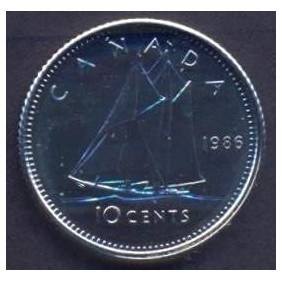 CANADA 10 Cents 1986