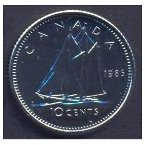 CANADA 10 Cents 1985