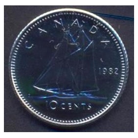 CANADA 10 Cents 1982
