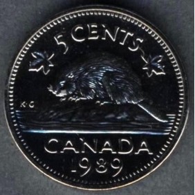 CANADA 5 Cents 1989