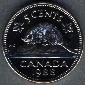 CANADA 5 Cents 1988