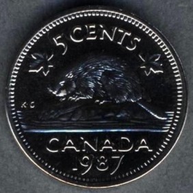 CANADA 5 Cents 1987