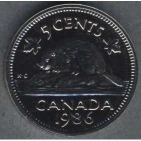 CANADA 5 Cents 1986