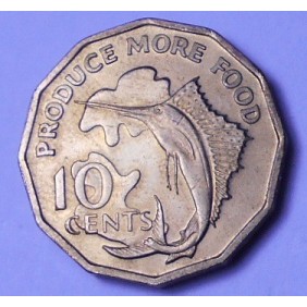 SEYCHELLES 10 Cents 1977 Fao