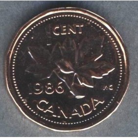 CANADA 1 Cent 1986