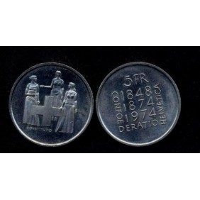 SWITZERLAND 5 Francs 1974...