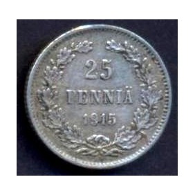 FINLAND 25 Pennia 1915 AG