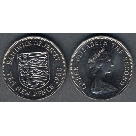 JERSEY 10 New Pence 1980