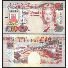 GIBRALTAR 10 Pounds 2002