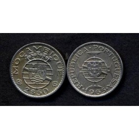 MOZAMBIQUE 2 1/2 Escudos 1965
