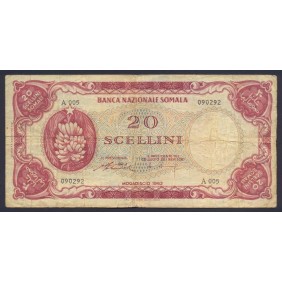 SOMALIA 20 Scellini 1962