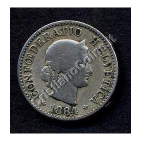SWITZERLAND 5 Rappen 1884