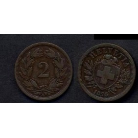 SWITZERLAND 2 Rappen 1875