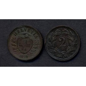 SWITZERLAND 2 Rappen 1879