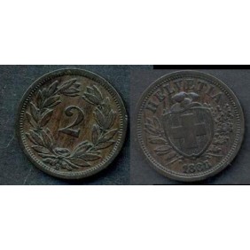 SWITZERLAND 2 Rappen 1888