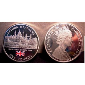 GIBRALTAR 5 POUNDS 2004...