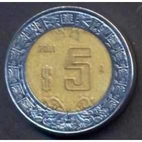 MEXICO 5 Pesos 2001