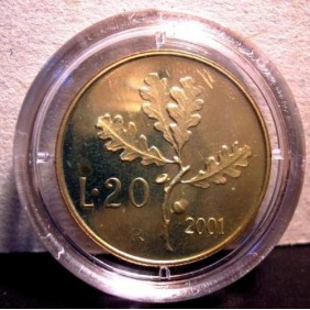 20 Lire 2001 Proof