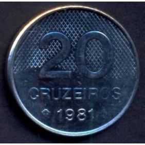 BRAZIL 20 Cruzeiros 1981