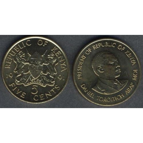 KENYA 5 Cents 1991