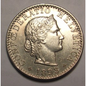 SWITZERLAND 20 Rappen 1893