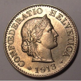 SWITZERLAND 5 Rappen 1913