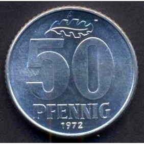 DDR 50 Pfennig 1972 UNC