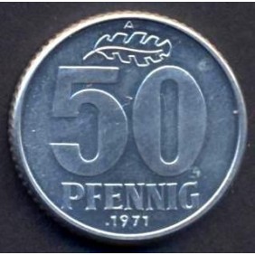 DDR 50 Pfennig 1971 UNC