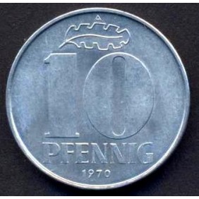 DDR 10 Pfennig 1970 UNC