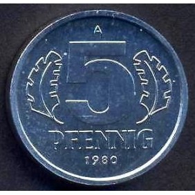 DDR 5 Pfennig 1980 PROOF